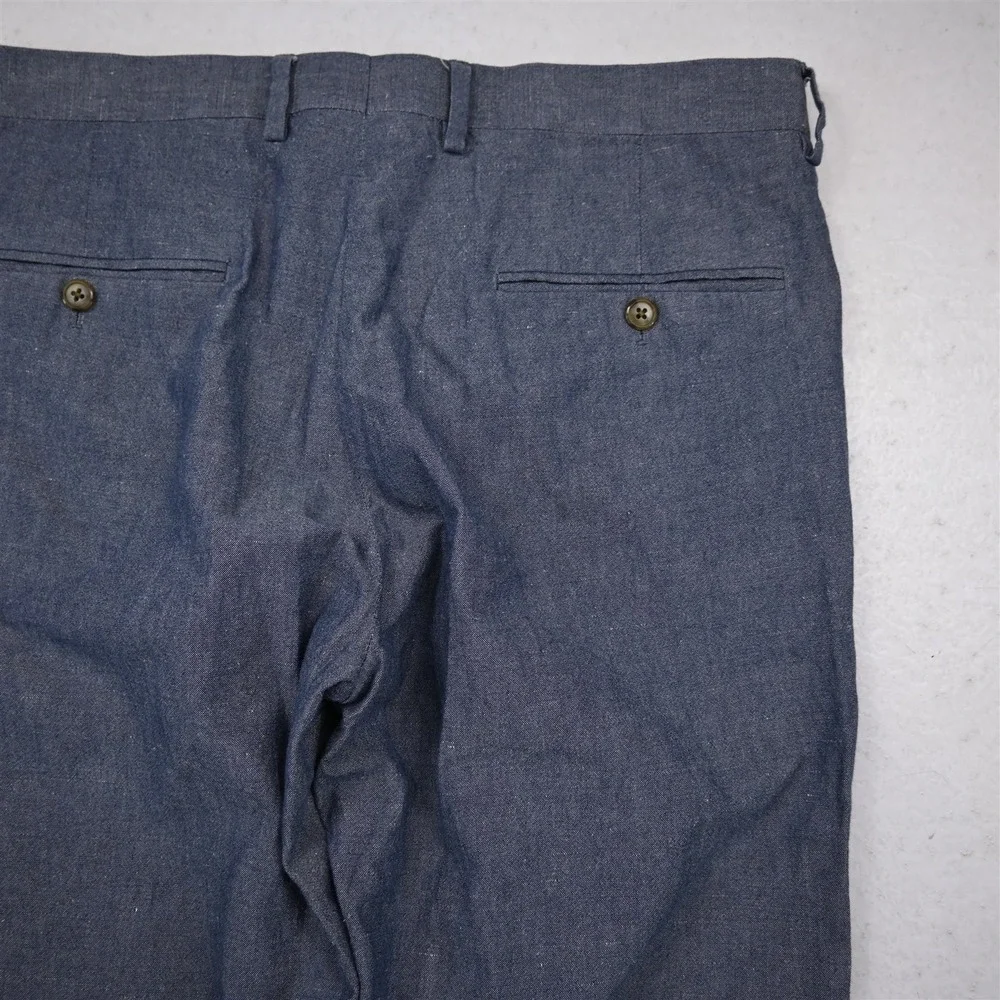JCrew 31x32 Blue Linen Chambray AU429 Ludlow Slim Mens Pants